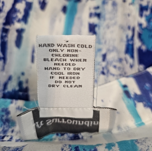 Soft Surroundings‎ Silk Tides Blue Tunic Top Cover-Up Size Small Women's D7 - Picture 6 of 8